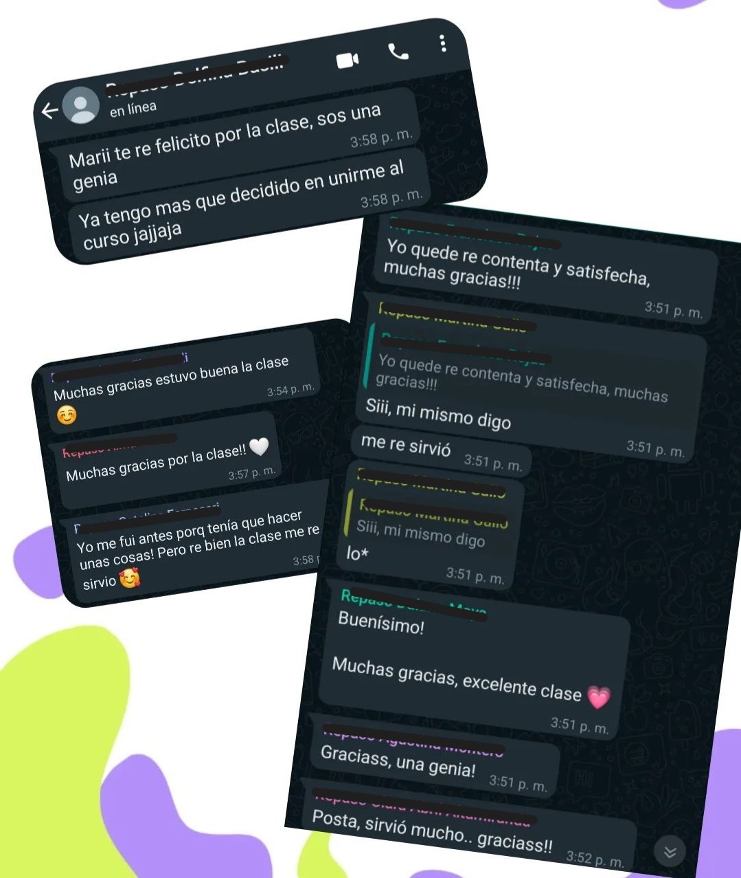 Testimonio de alumnos