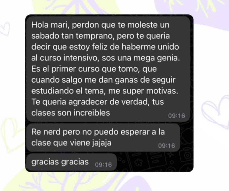 Testimonio de alumnos