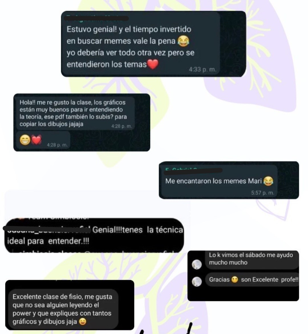 Testimonio de alumnos