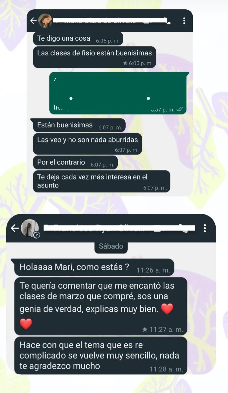 Testimonio de alumnos