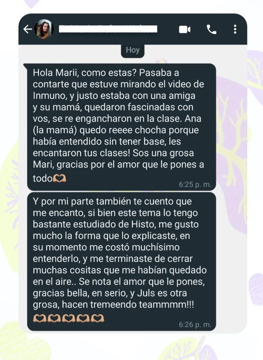 Testimonio de alumnos