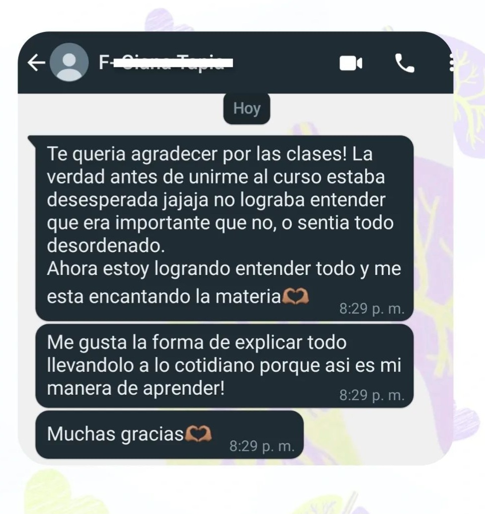 Testimonio de alumnos