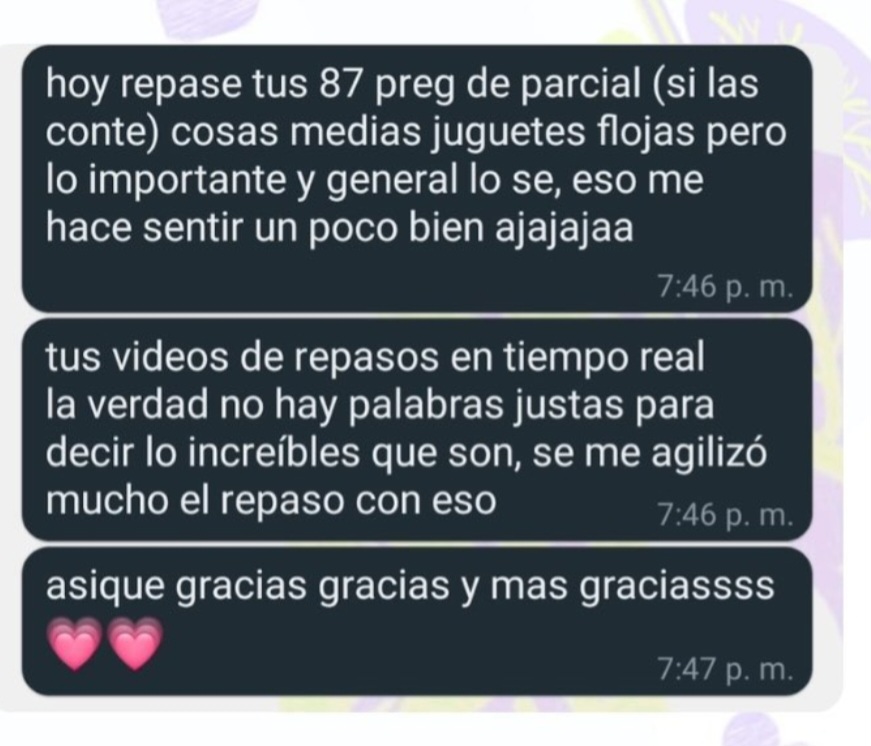 Testimonio de alumnos