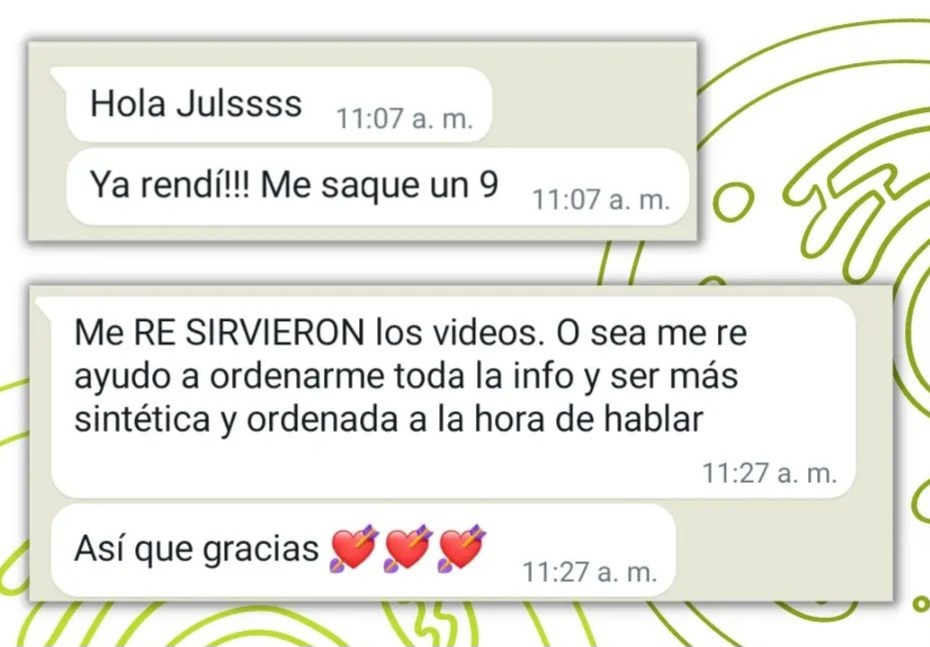 Testimonio de alumnos