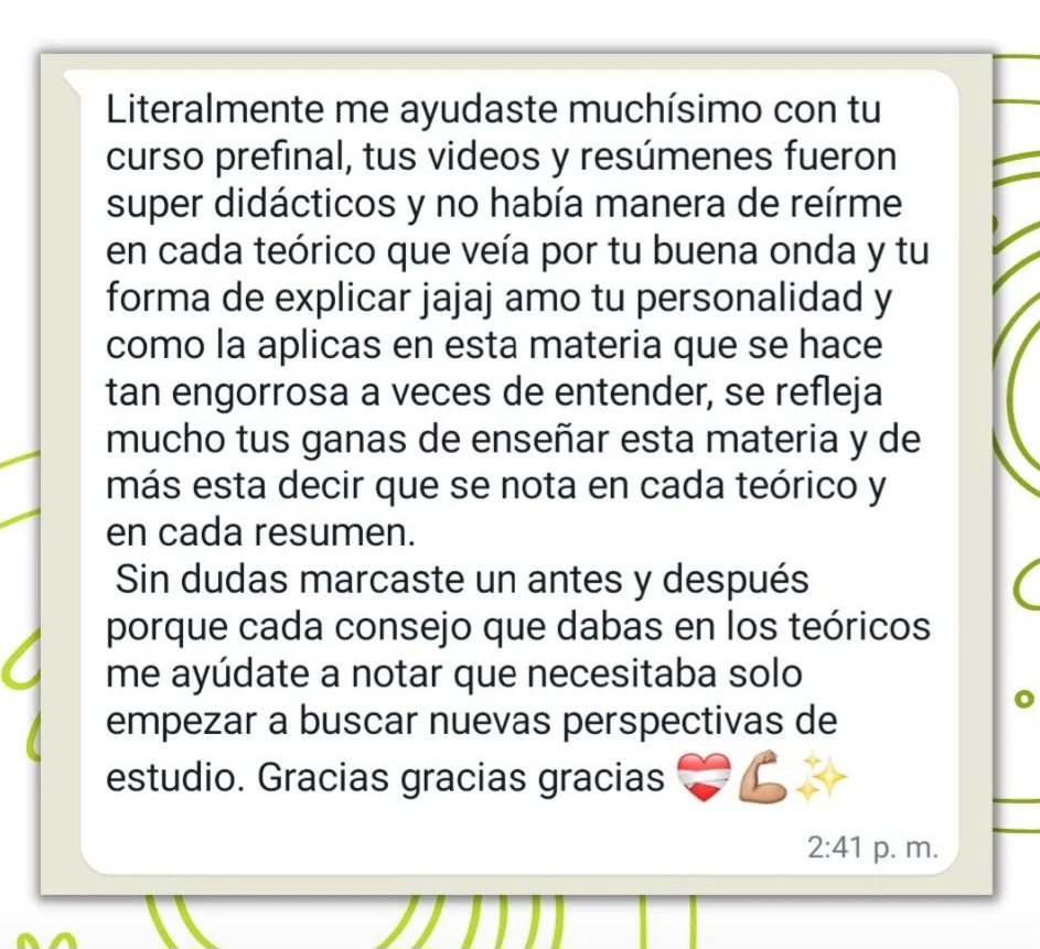 Testimonio de alumnos