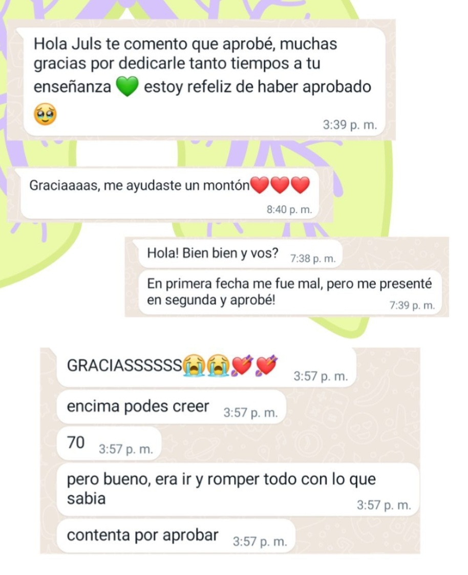 Testimonio de alumnos